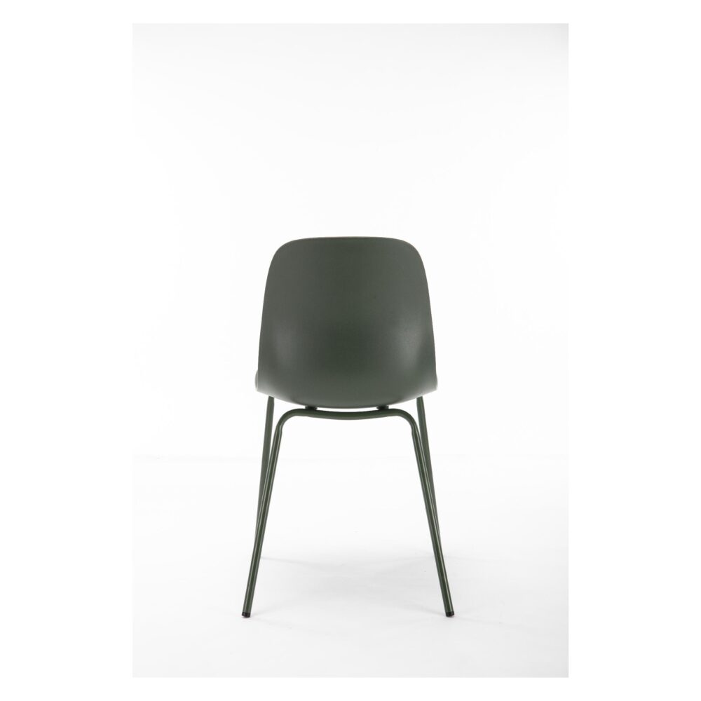 olijfgroene metalen eetkamerstoelen set Zoey afbeelding 4