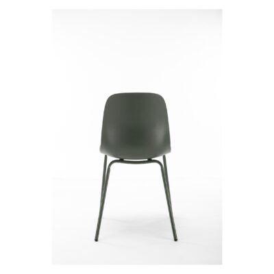 olijfgroene metalen eetkamerstoelen set Zoey afbeelding 4
