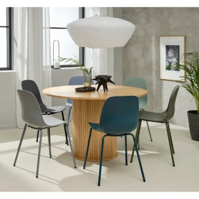 olijfgroene metalen eetkamerstoelen set Zoey afbeelding 6