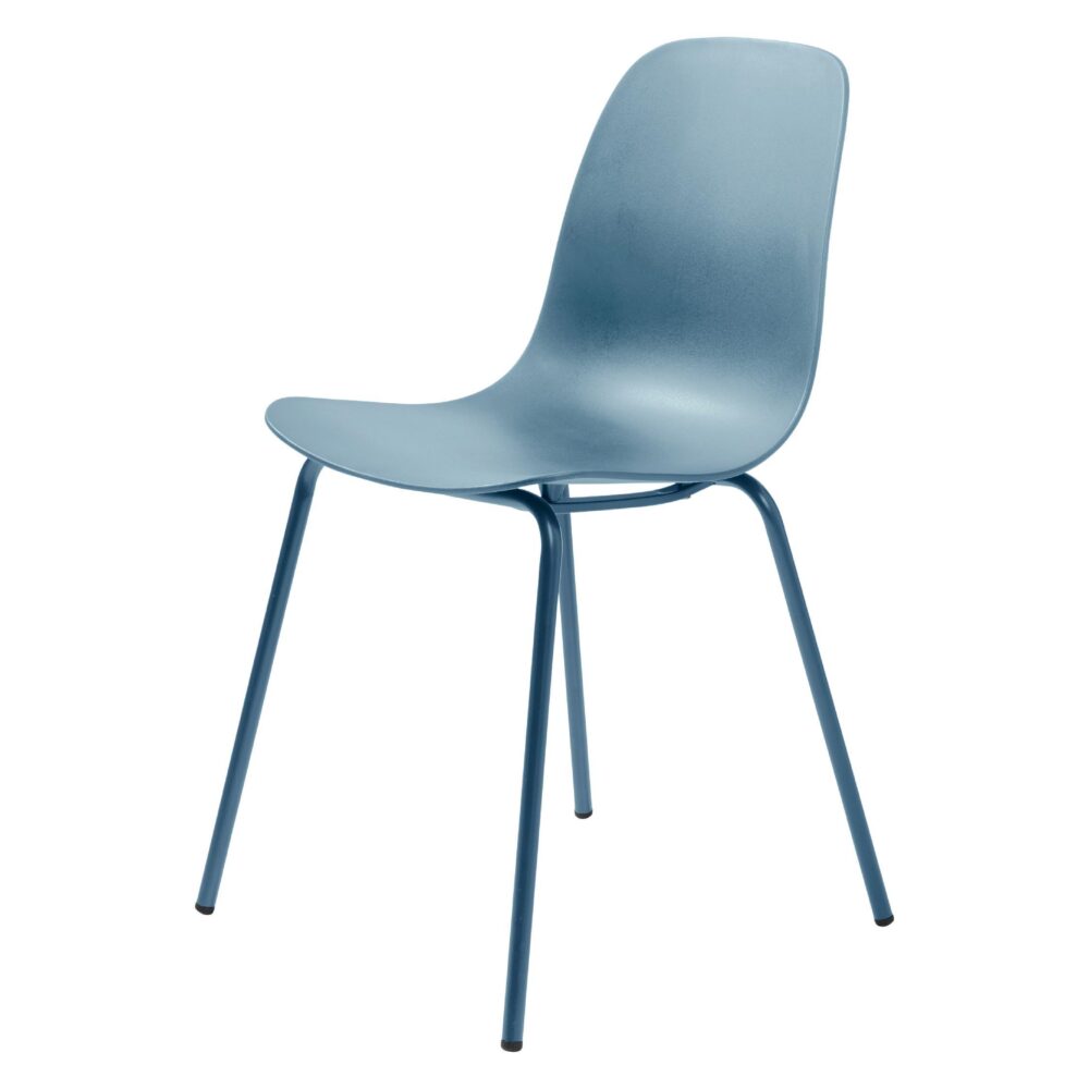 set van 4 dusty blue eetkamerstoelen Zoey afbeelding 1