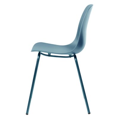 set van 4 dusty blue eetkamerstoelen Zoey afbeelding 2