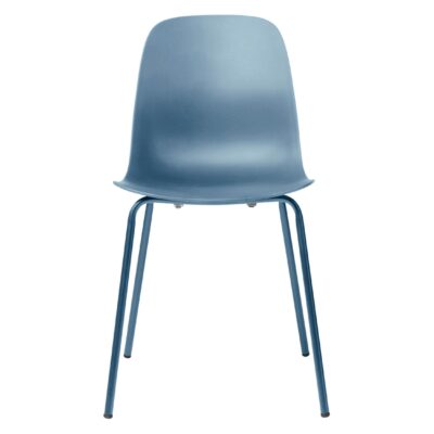 set van 4 dusty blue eetkamerstoelen Zoey afbeelding 3