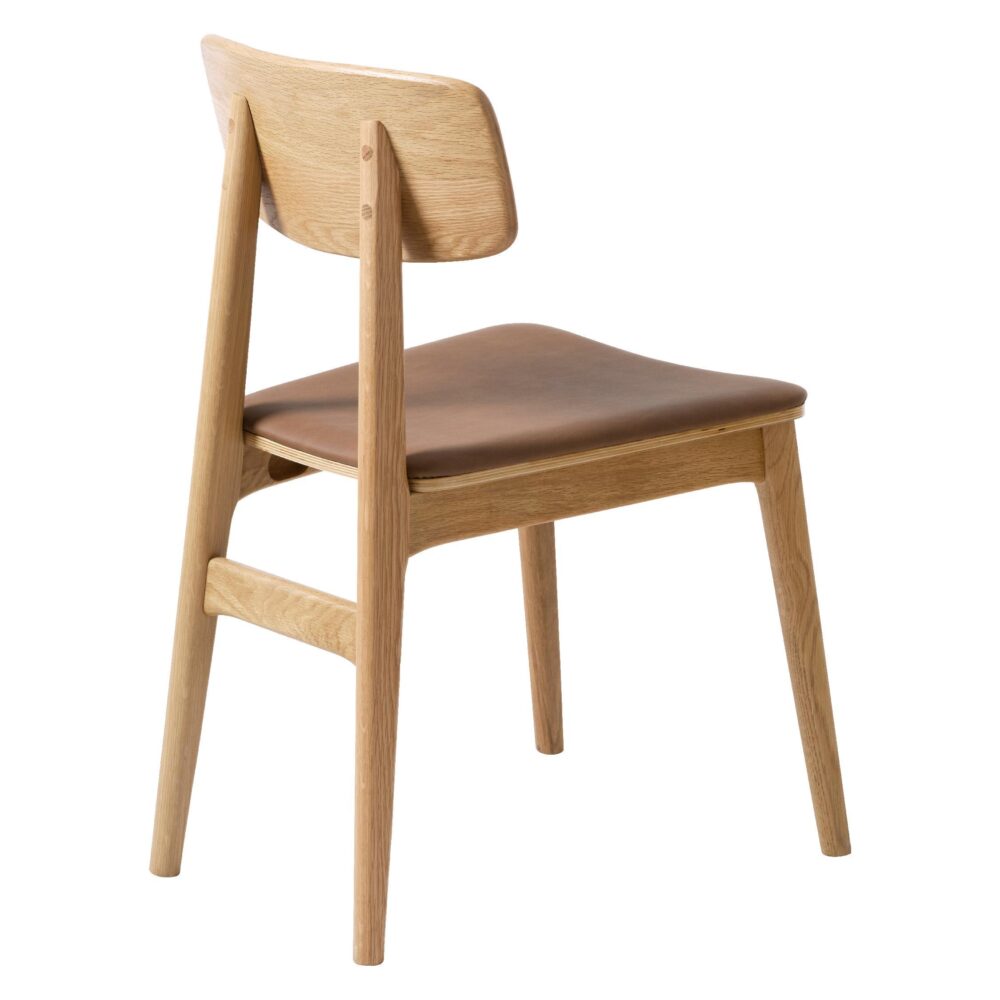 houten eetkamerstoelen Ava eiken tan afbeelding 3