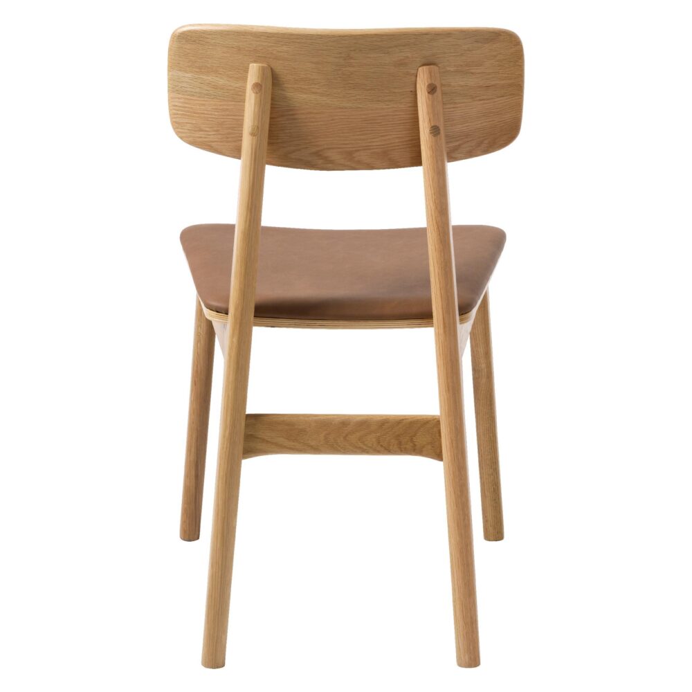 houten eetkamerstoelen Ava eiken tan afbeelding 2