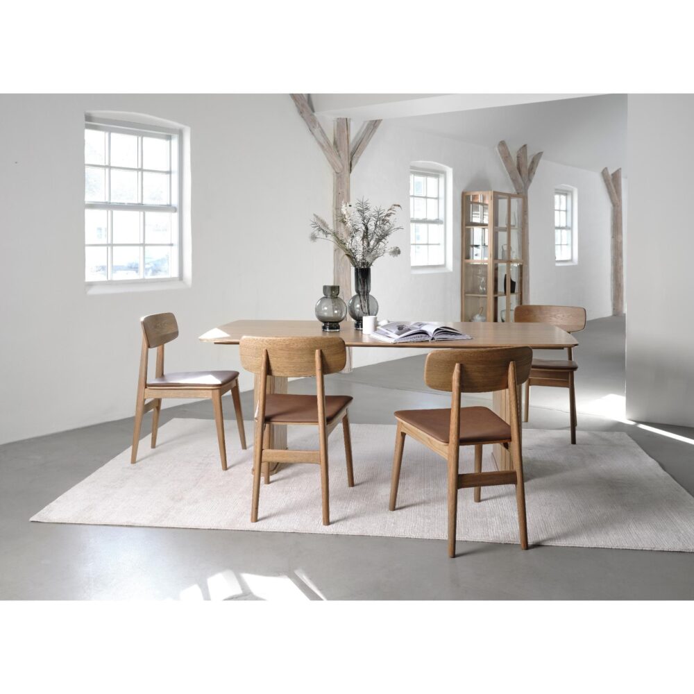 houten eetkamerstoelen Ava eiken tan afbeelding 7