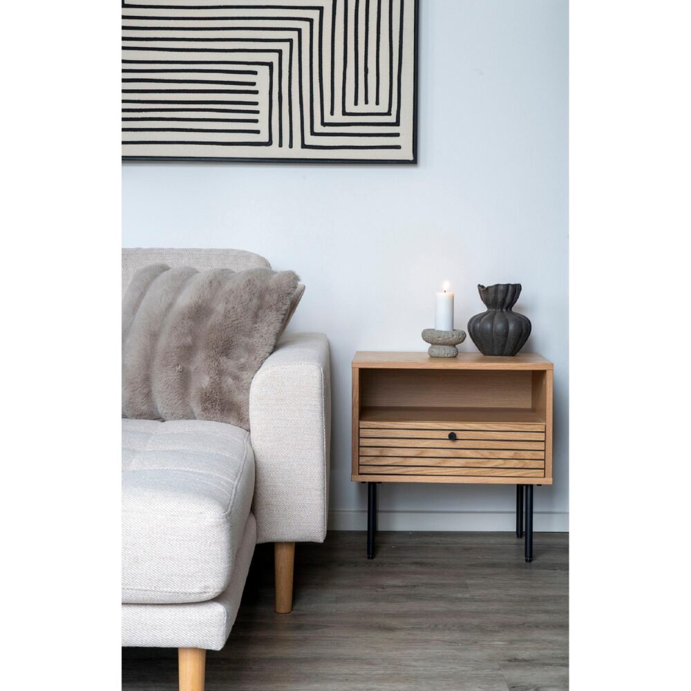 beige imitatiebont sierkussen 45x45 afbeelding 3