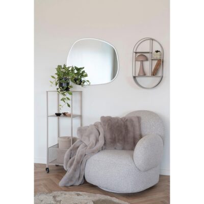 beige imitatiebont sierkussen 45x45 afbeelding 5