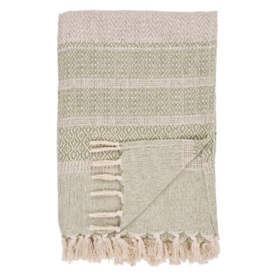 groene katoenen plaid 130x180 afbeelding 1