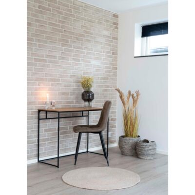 rond gerecycled vloerkleed 120 cm sand afbeelding 2