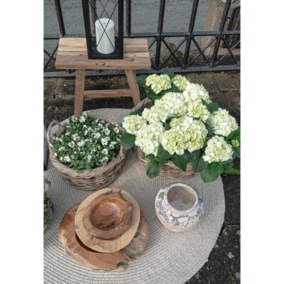 rond gerecycled vloerkleed 120 cm sand afbeelding 6