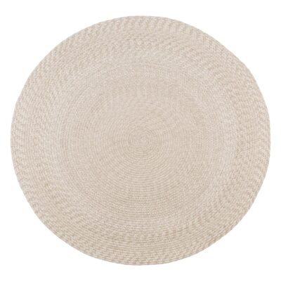 rond gerecycled vloerkleed 120 cm sand afbeelding 1