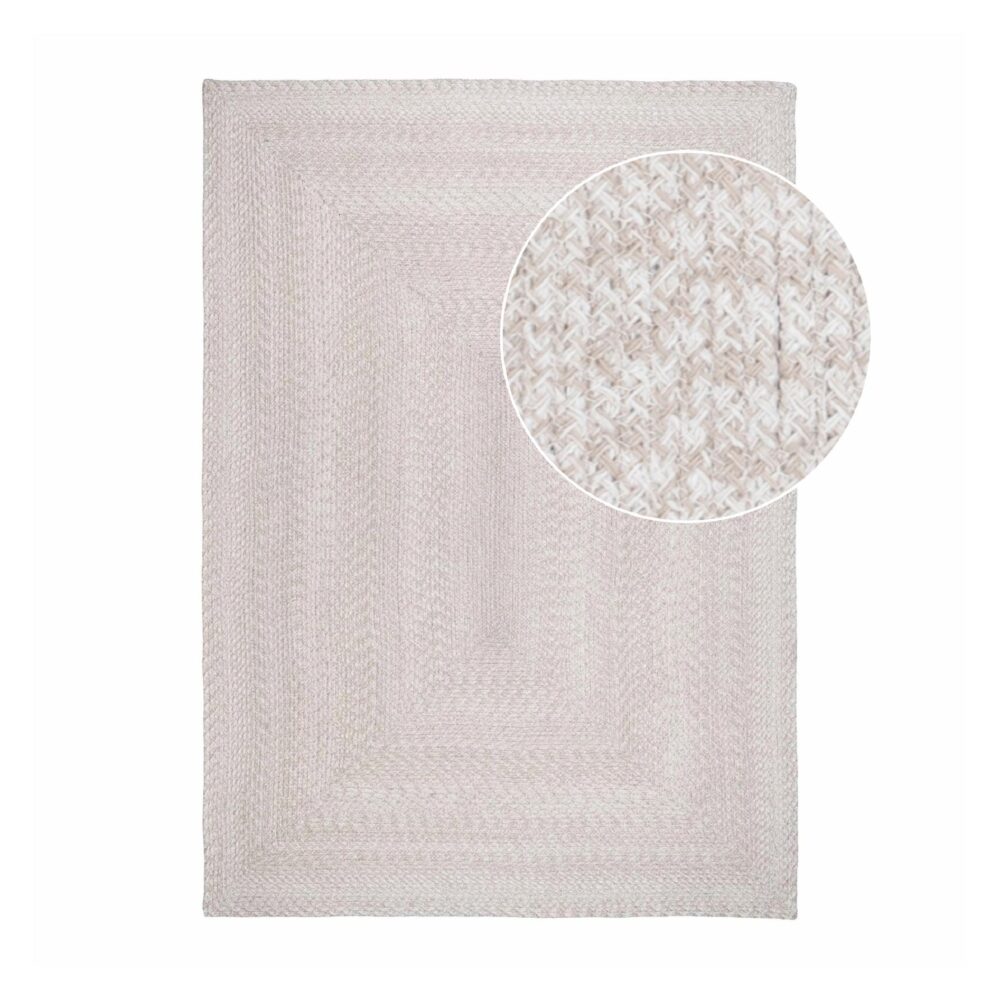 gerecycled PET vloerkleed binnen en buiten 200x300 sand afbeelding 1