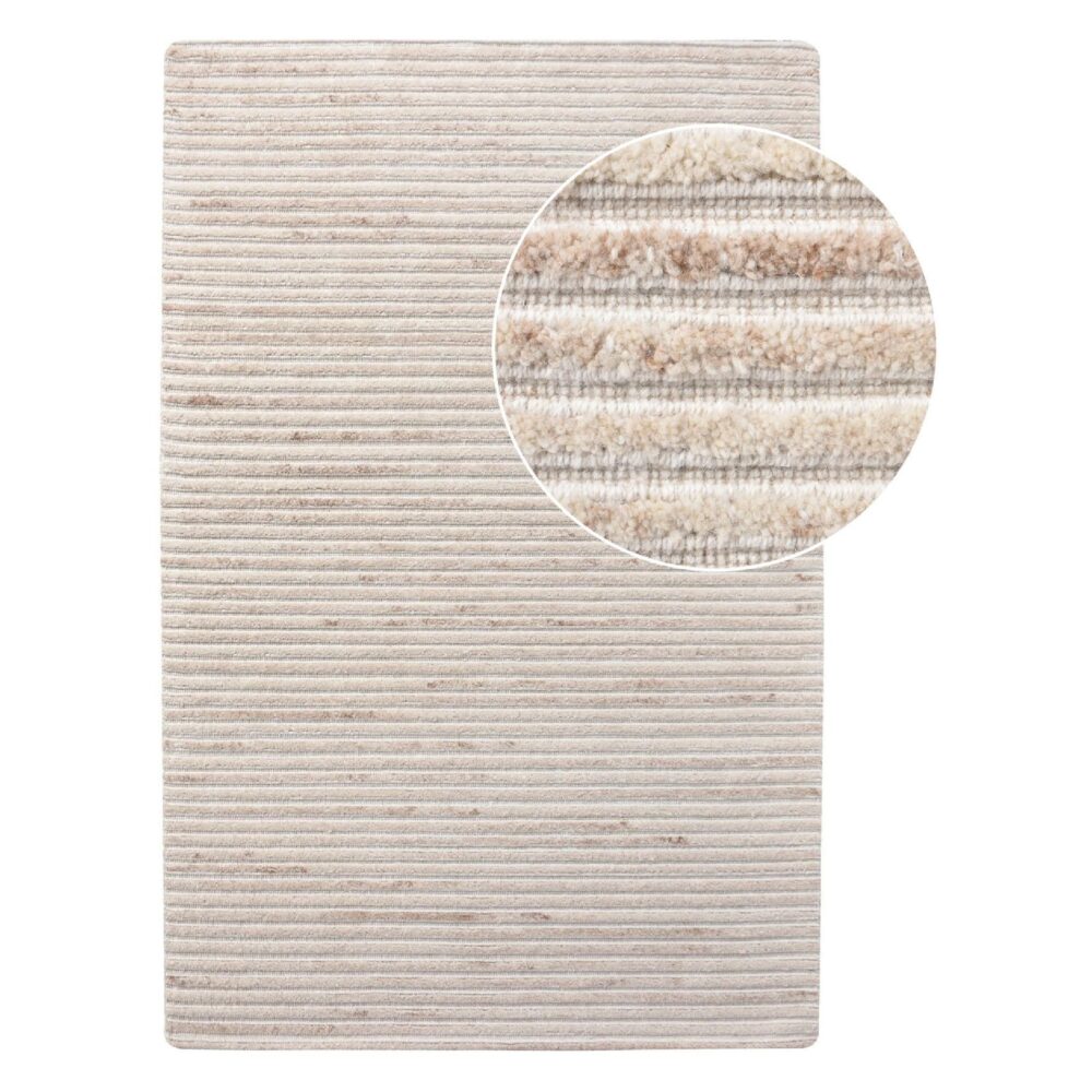 handgetuft ivory vloerkleed 160x230 afbeelding 1