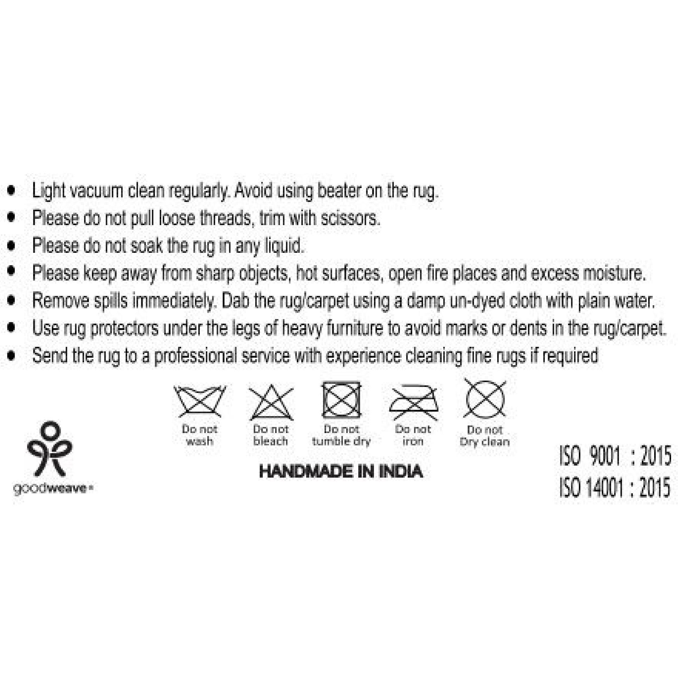 handgeweven wollen jute vloerkleed 200x300 afbeelding 3