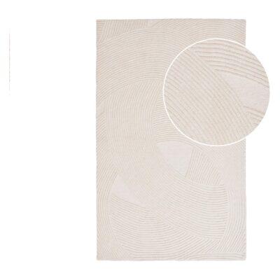 wollen vloerkleed ivory 160x230 afbeelding 1