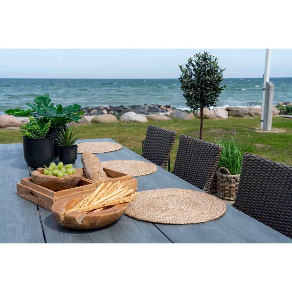 ronde jute placemats set van 4 afbeelding 5