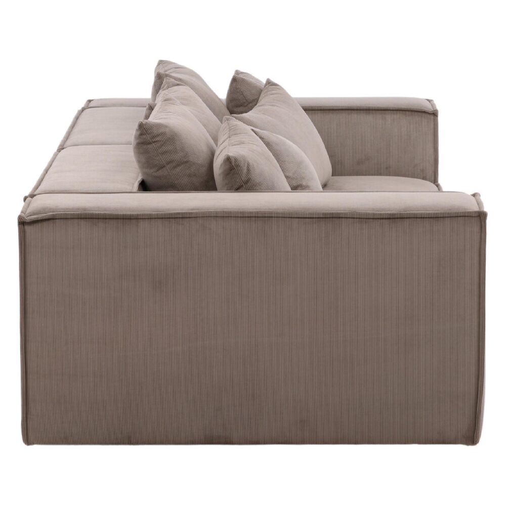 bruine ribstof 3 zits bank Nilo afbeelding 2