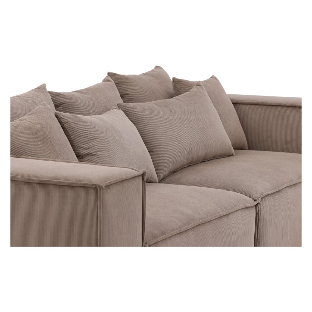 bruine ribstof 3 zits bank Nilo afbeelding 5