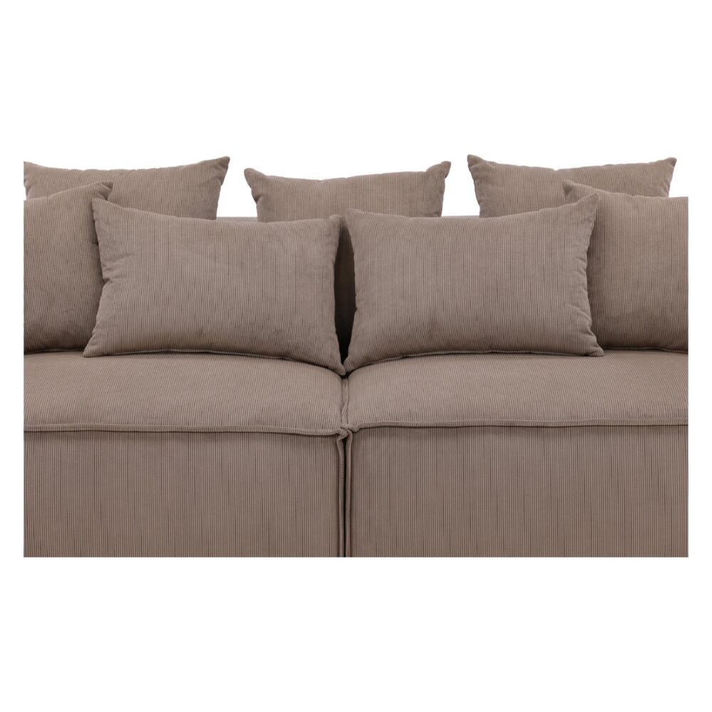 bruine ribstof 3 zits bank Nilo afbeelding 6