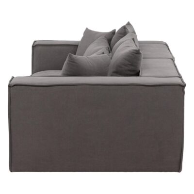 grijze 3 zits bank Nilo linnenlook afbeelding 4