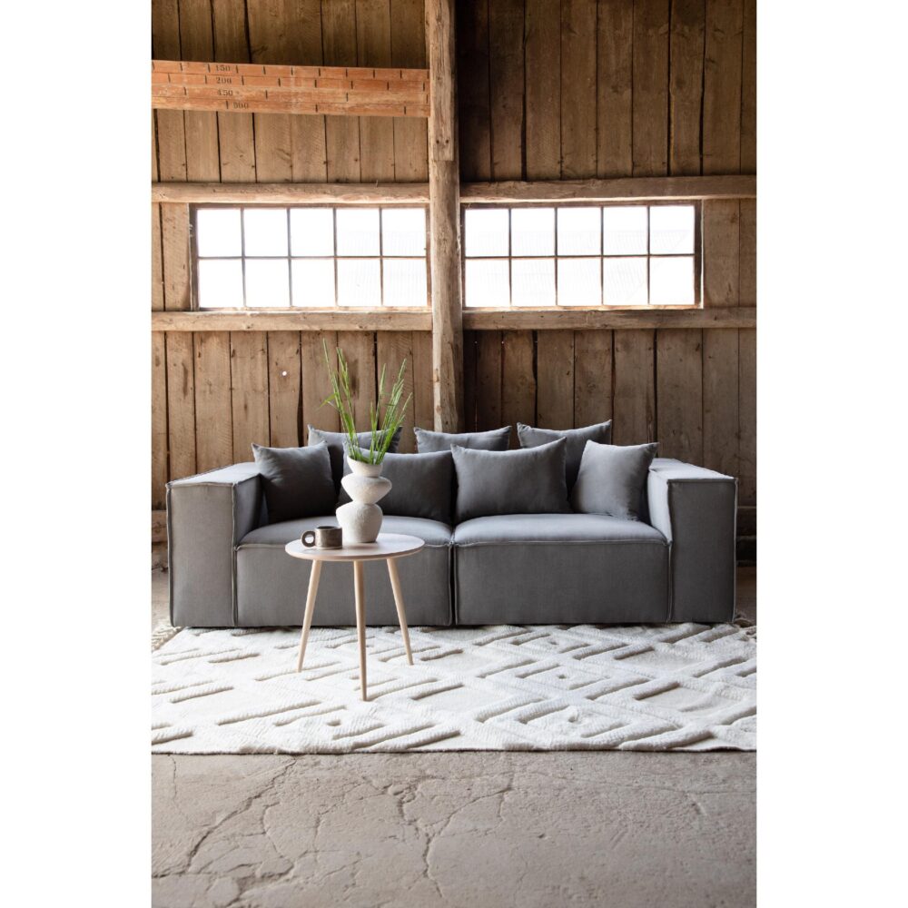 grijze 3 zits bank Nilo linnenlook afbeelding 11