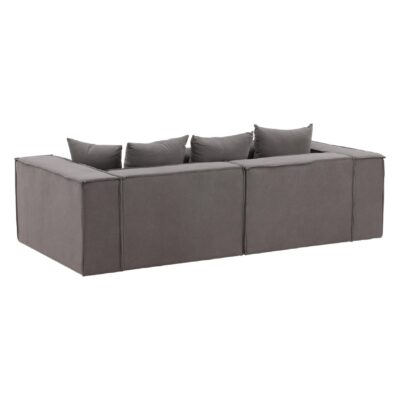 grijze 3 zits bank Nilo linnenlook afbeelding 6