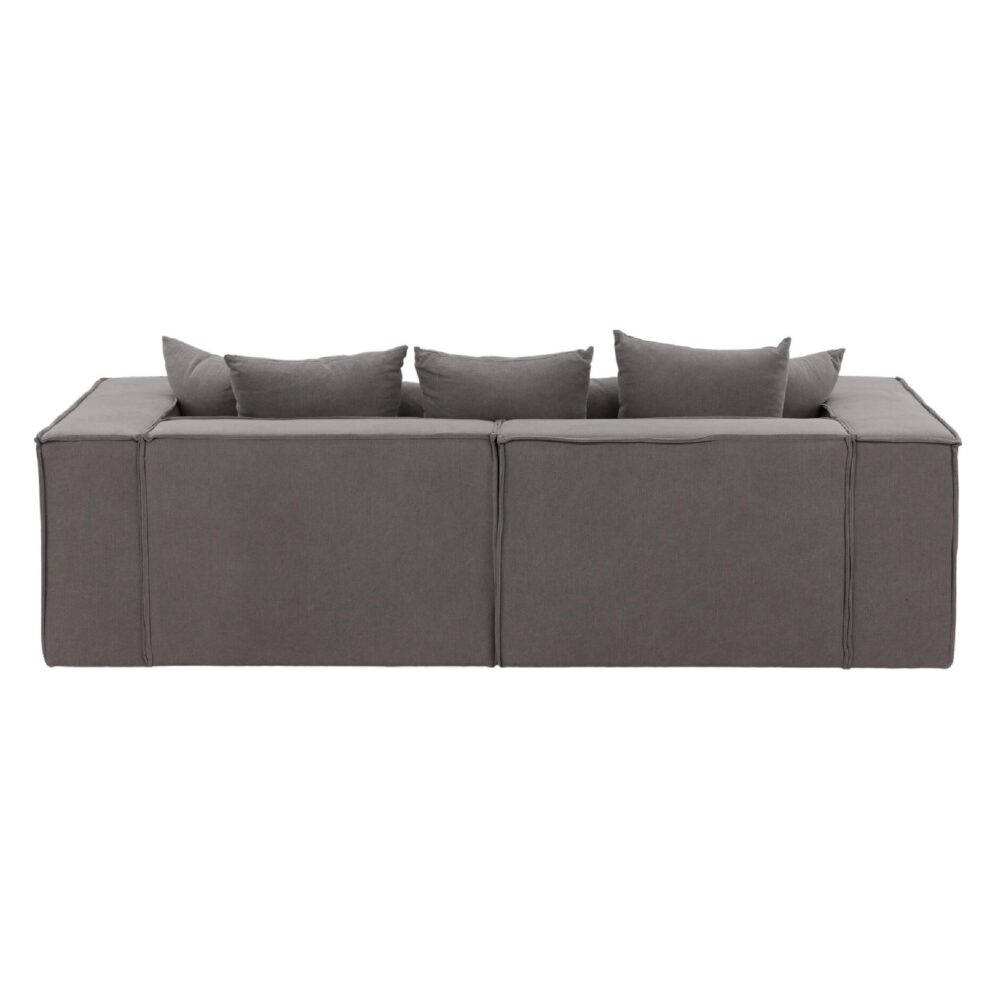 grijze 3 zits bank Nilo linnenlook afbeelding 7