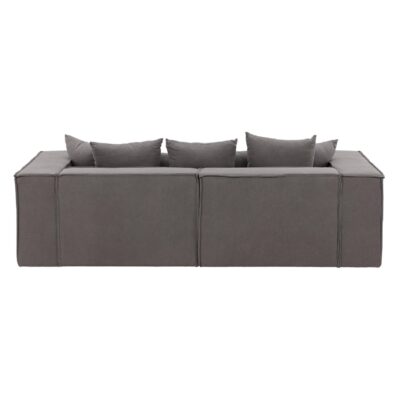 grijze 3 zits bank Nilo linnenlook afbeelding 7