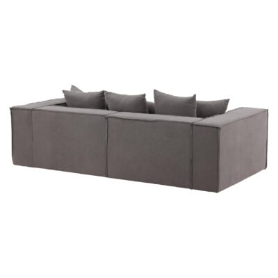 grijze 3 zits bank Nilo linnenlook afbeelding 8