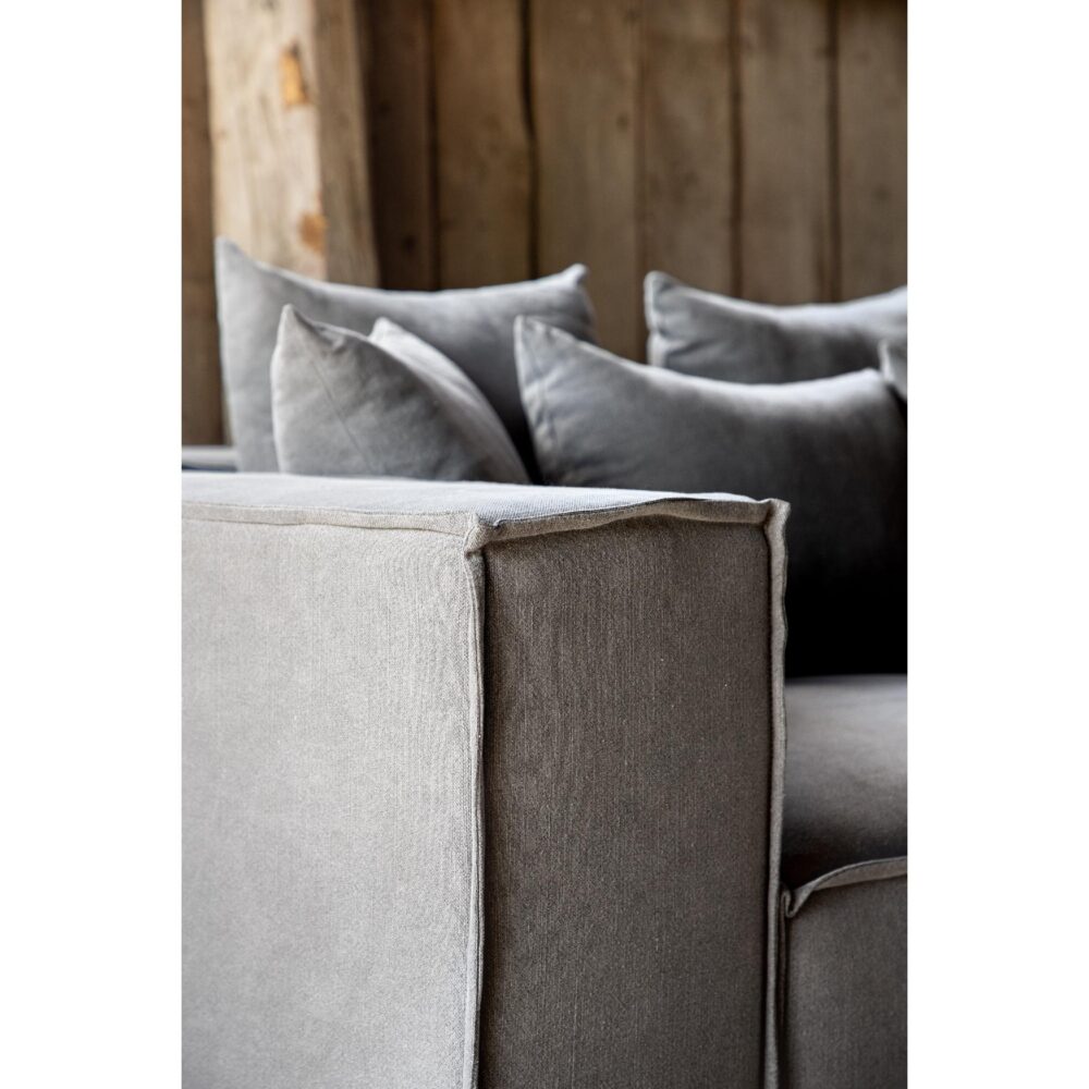 grijze 3 zits bank Nilo linnenlook afbeelding 13