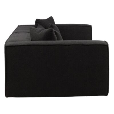 zwarte bouclé 3-zits bank Nilo afbeelding 2