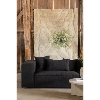 zwarte bouclé 3-zits bank Nilo afbeelding 9