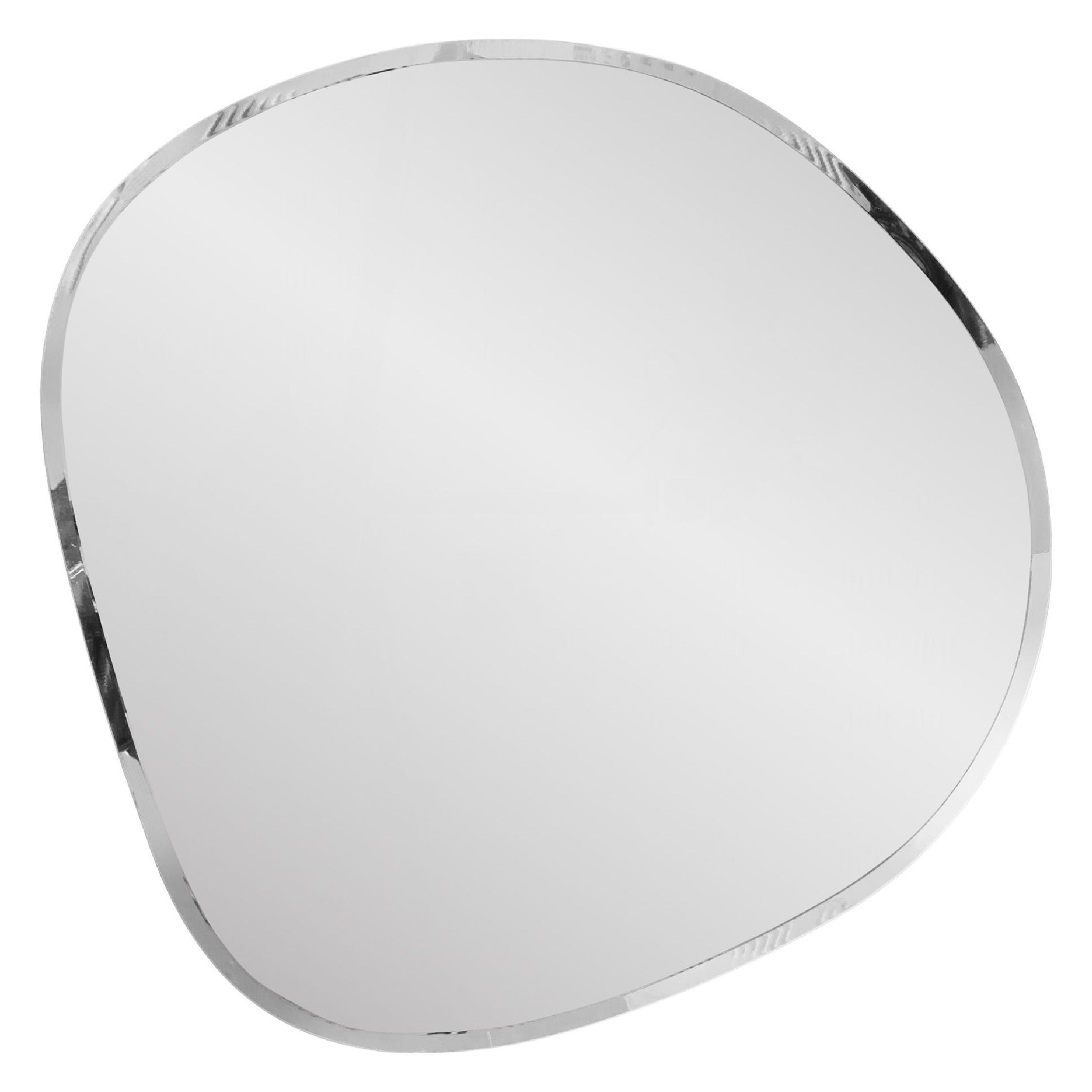 organische wandspiegel met facetrand afbeelding 2