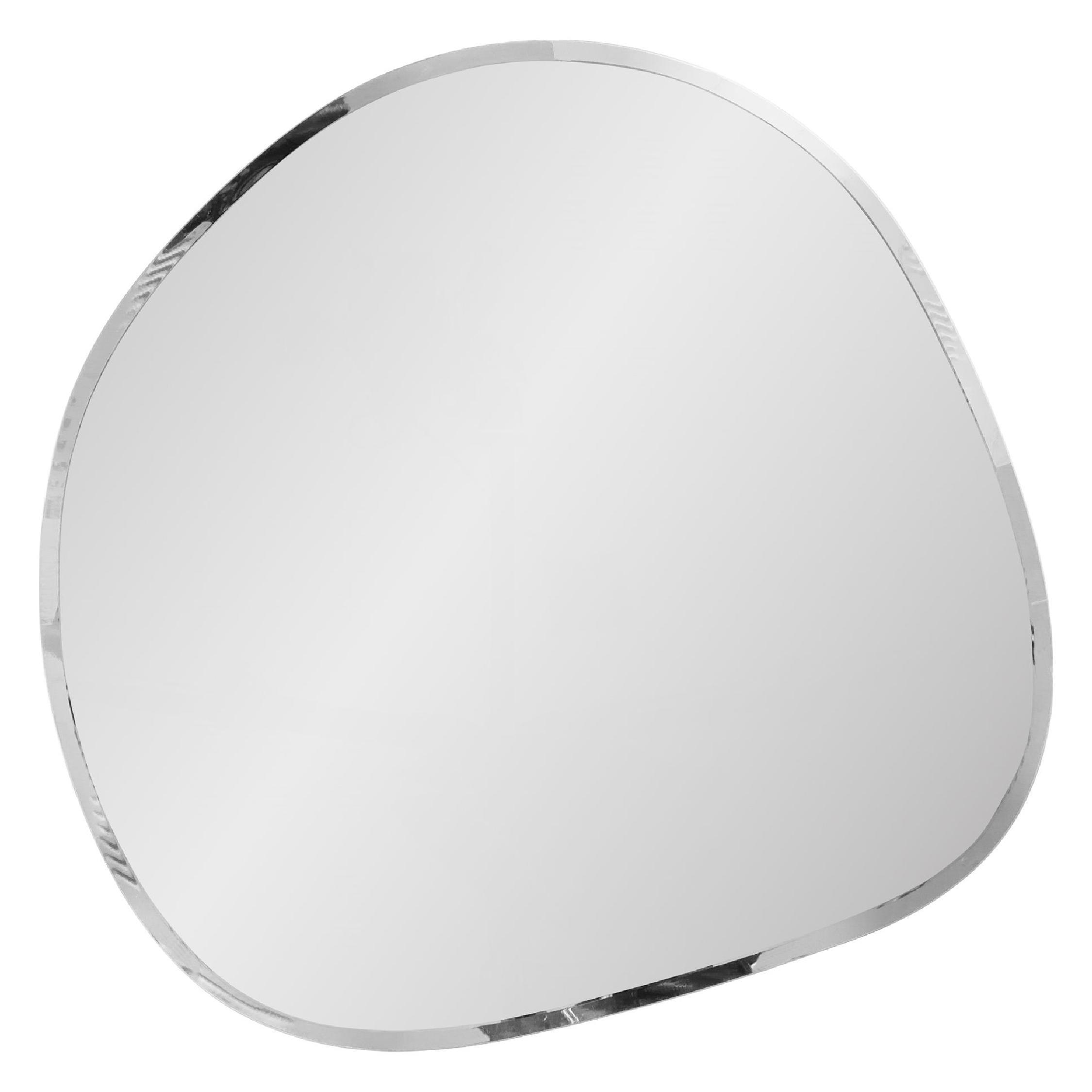 organische wandspiegel met facetrand afbeelding 1