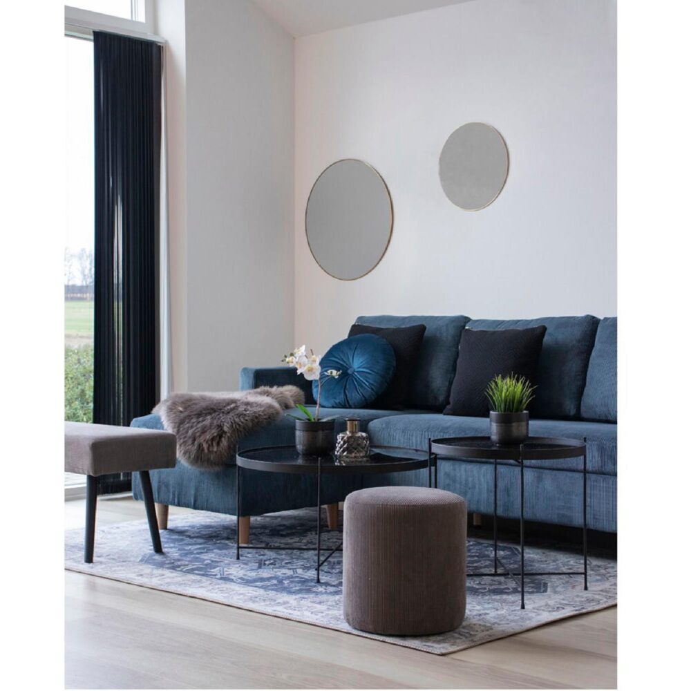 ronde wandspiegel brass look 40 cm afbeelding 3