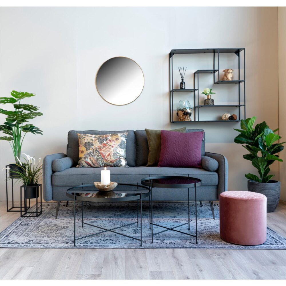 ronde spiegel 60 cm brass look afbeelding 6