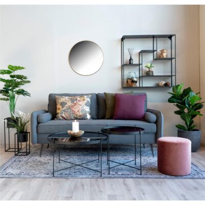 ronde spiegel 60 cm brass look afbeelding 6