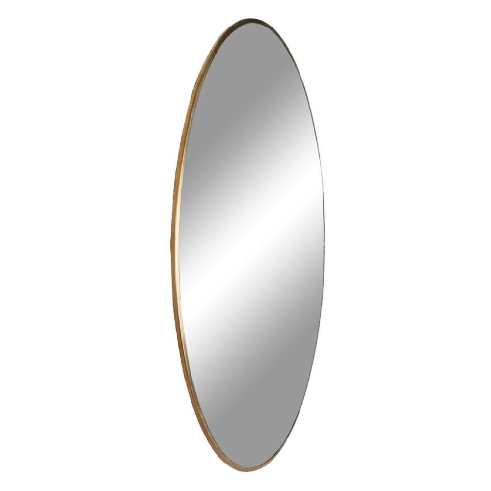 ronde wandspiegel brass look 80 cm afbeelding 2