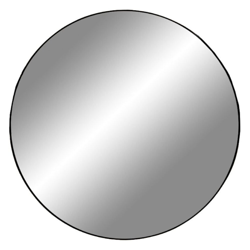 grote ronde zwarte wandspiegel 80 cm afbeelding 1