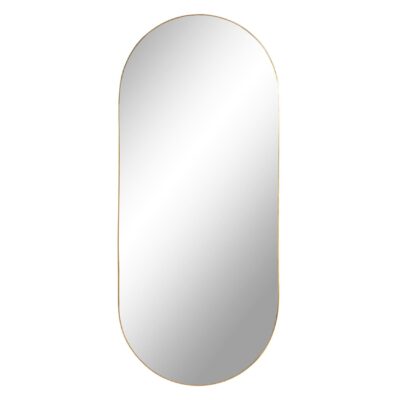 rechthoekige messing wandspiegel 35x80 afbeelding 1