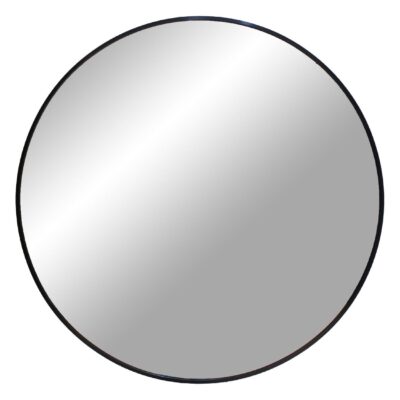 ronde zwarte wandspiegel 60 cm afbeelding 1