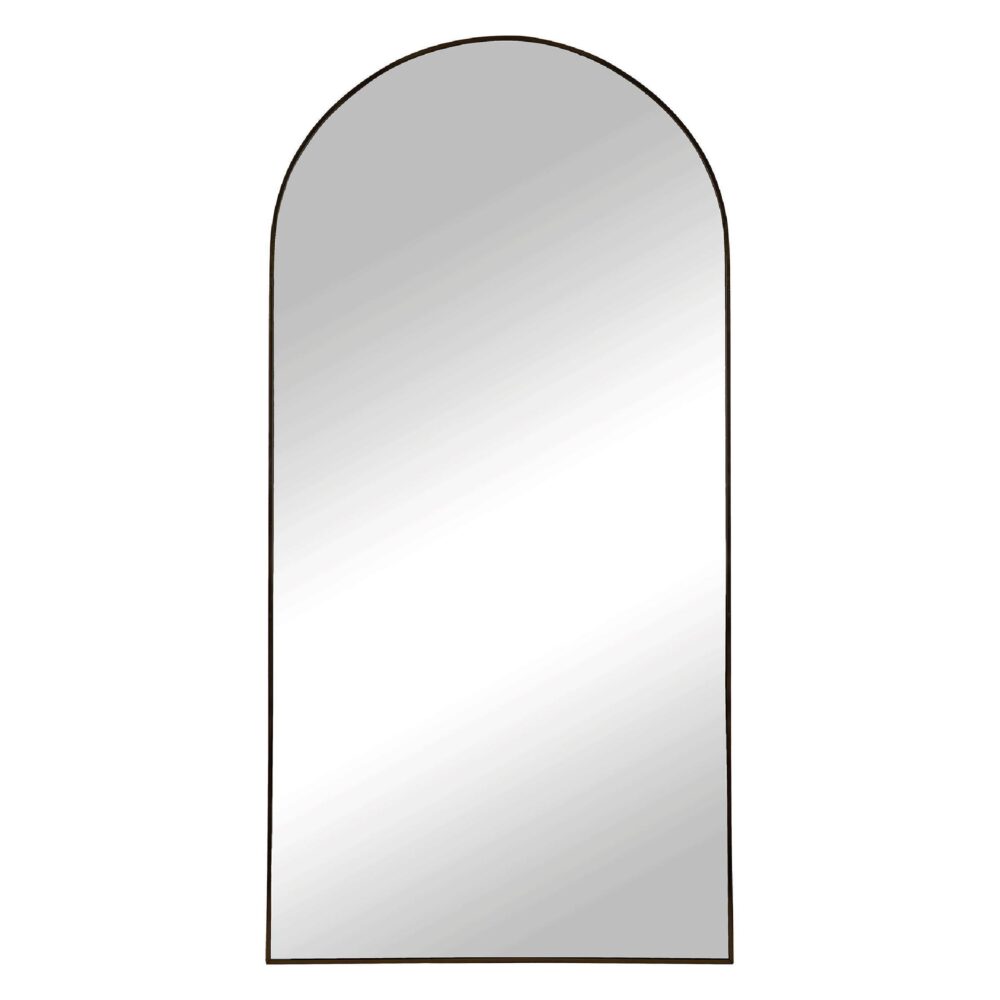 grote zwarte wandspiegel 90x180 afbeelding 1