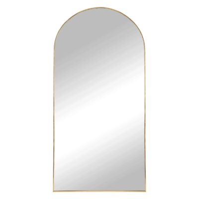 rechthoekige brass wandspiegel 90x180 afbeelding 1