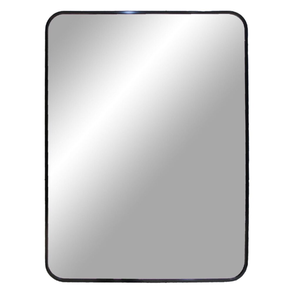 zwarte rechthoekige wandspiegel 50x70 afbeelding 1