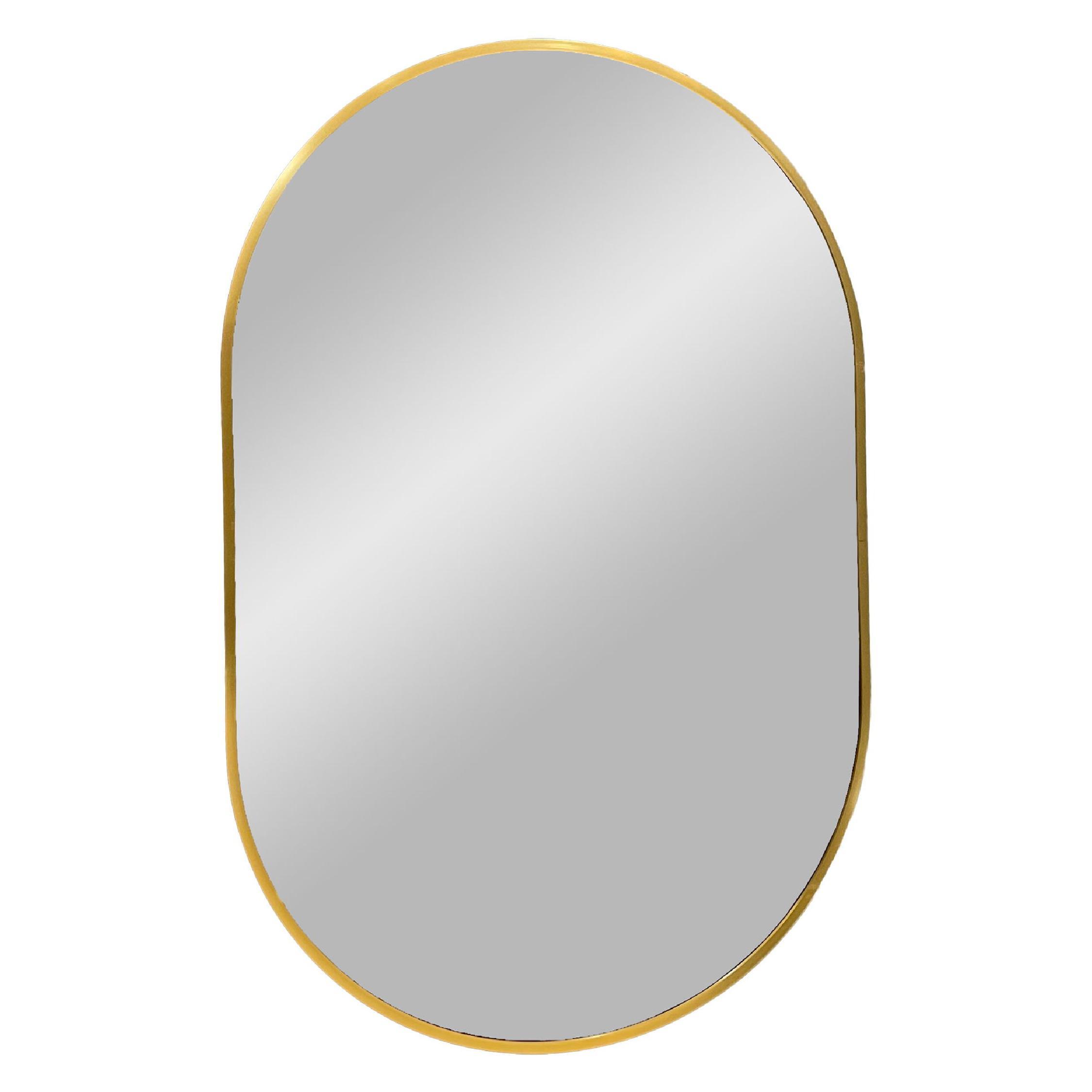 rechthoekige wandspiegel brass 50x80 afbeelding 1