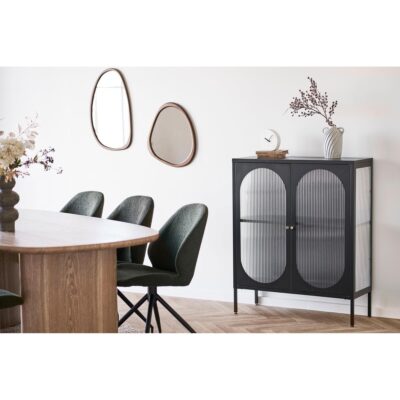 organische wandspiegel houtlook 44x48 cm afbeelding 3