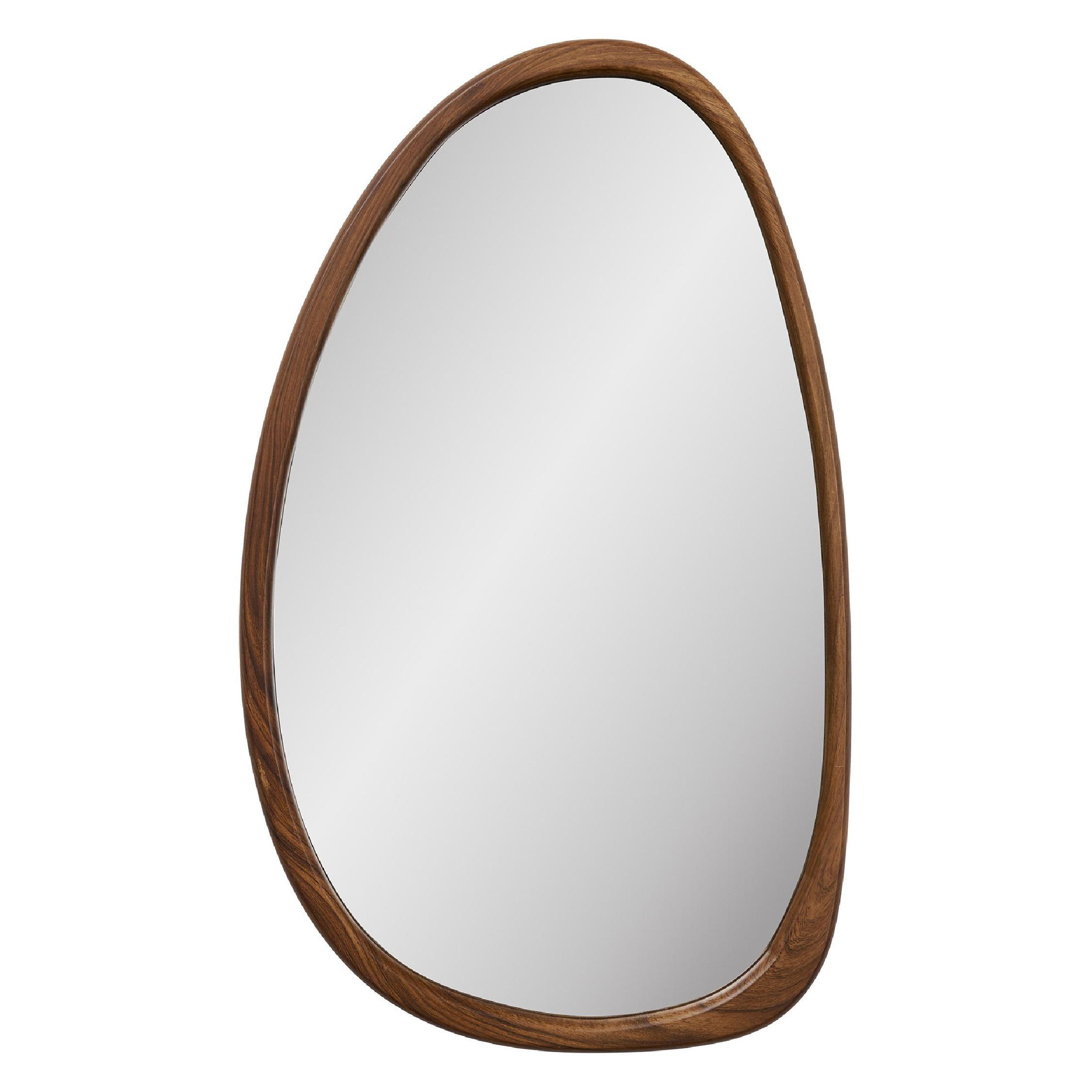 organische wandspiegel houtlook afbeelding 1