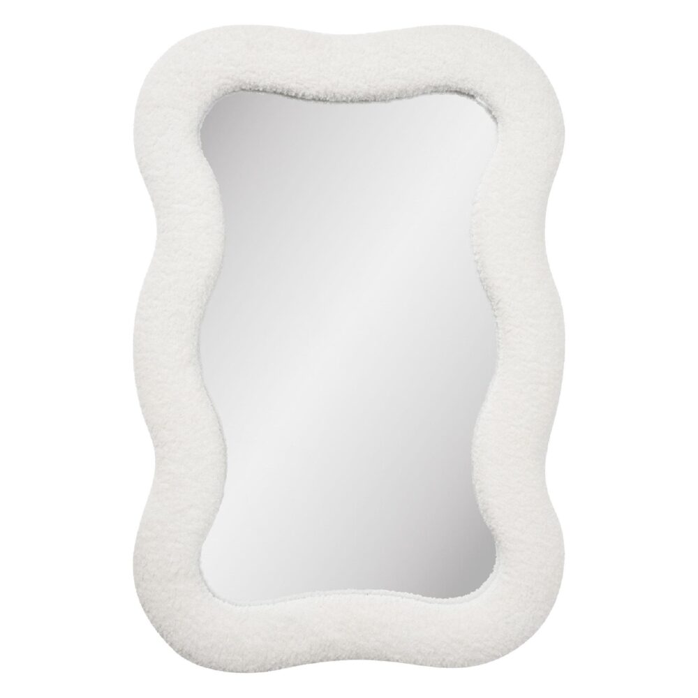 witte rechthoekige wandspiegel 80x54 afbeelding 1