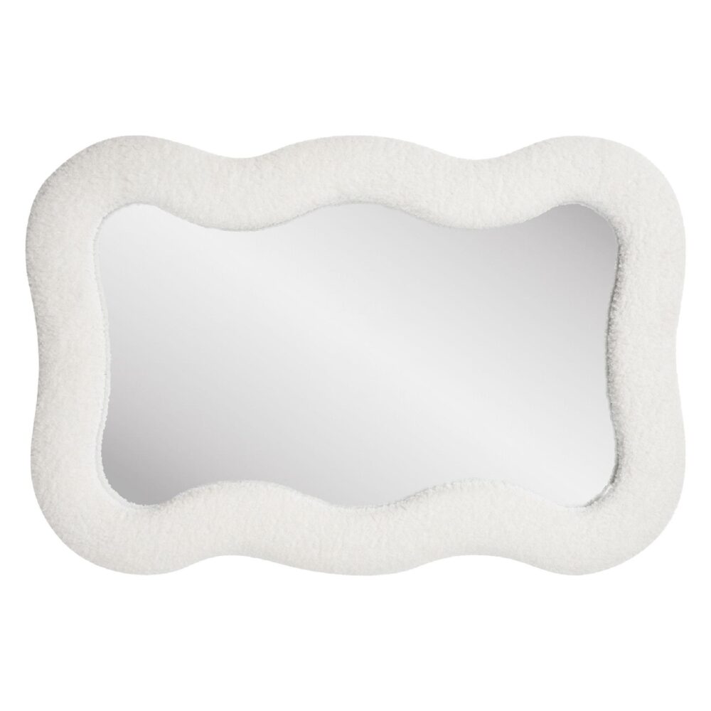 witte rechthoekige wandspiegel 80x54 afbeelding 2