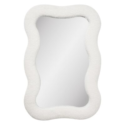 witte rechthoekige wandspiegel 80x54 afbeelding 1